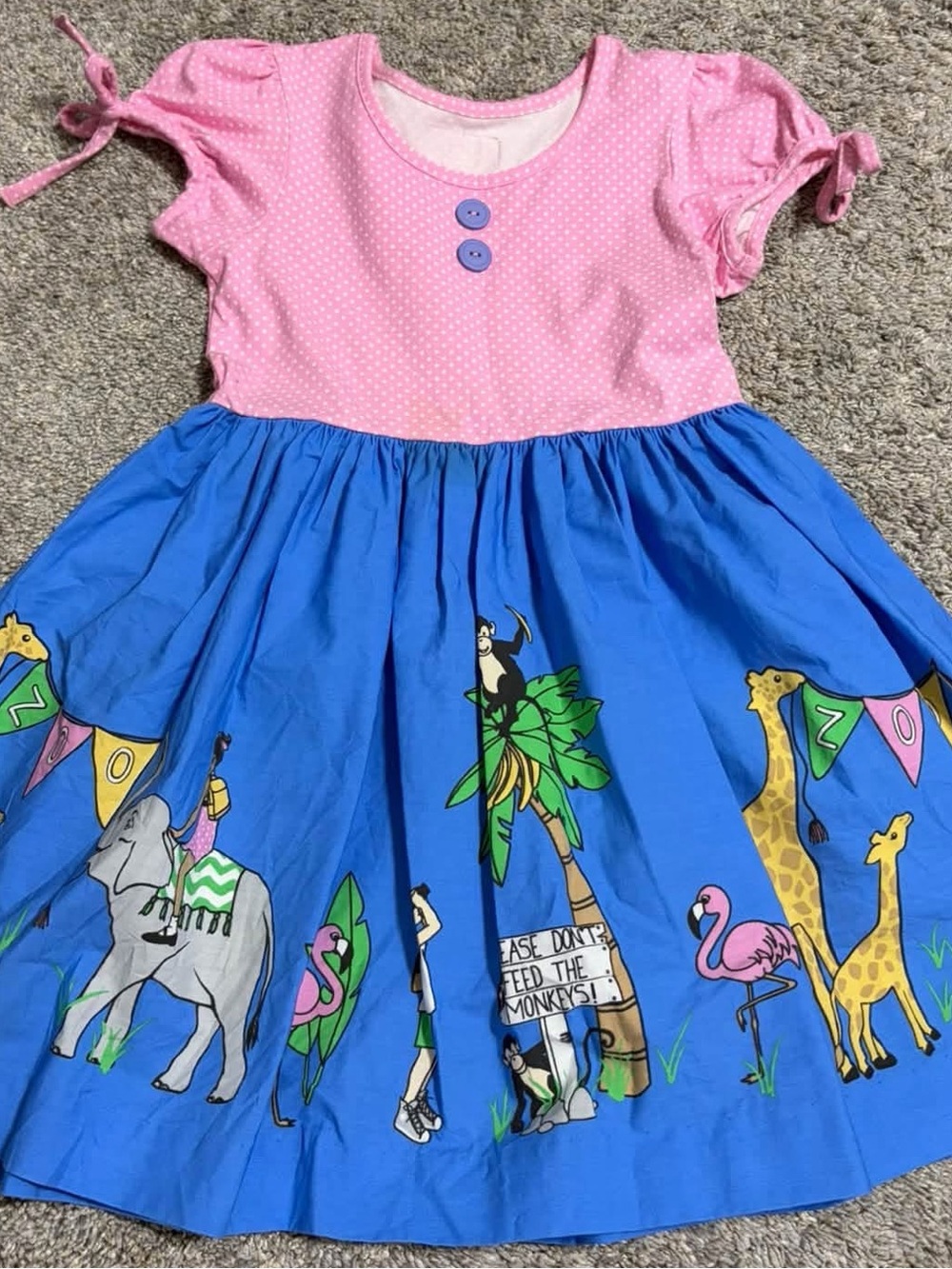 Eleanor rose 5/6 zoo animal dress